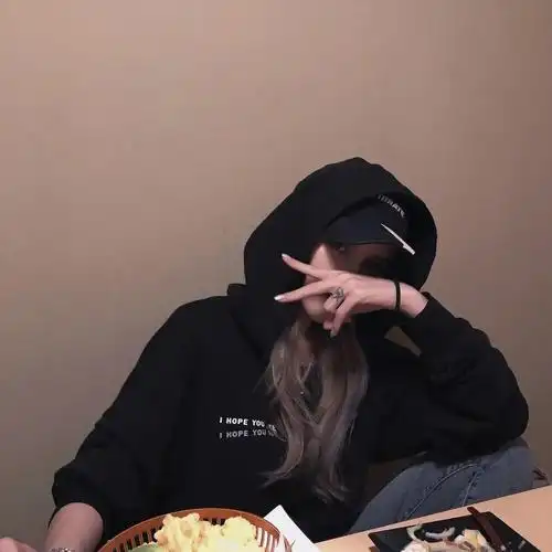 微信头像挡脸女