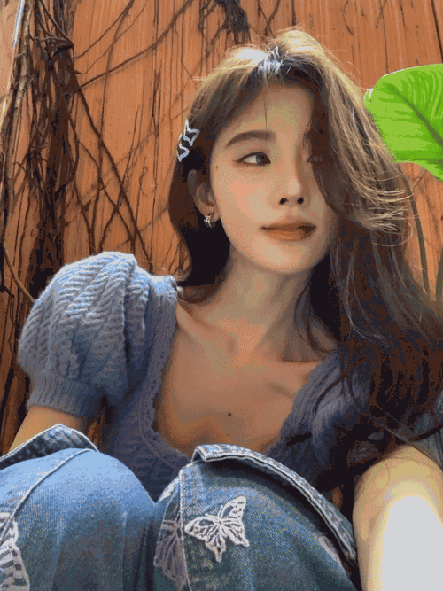 鞠婧祎wink照##鞠婧祎蓝色随拍