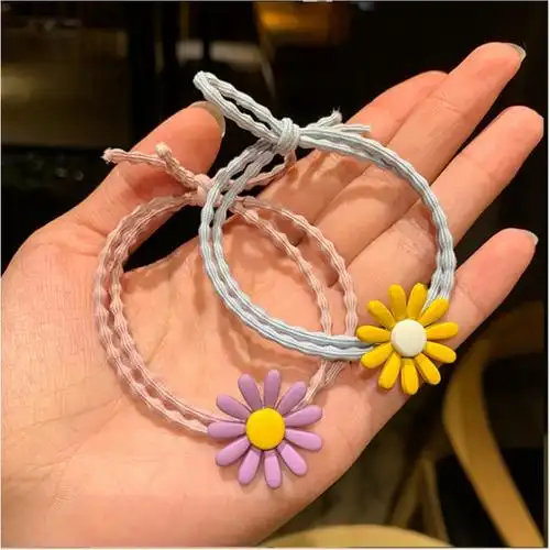 灵雁成人发绳宝宝小皮筋头绳扎头发橡皮筋发饰韩国女童雏菊发圈 雏菊