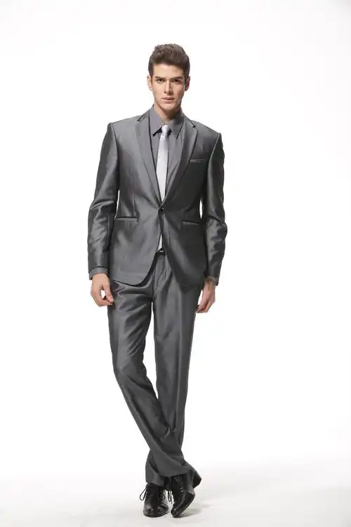 男士西装套装秋冬款商务休闲修身西装男结婚西服套装