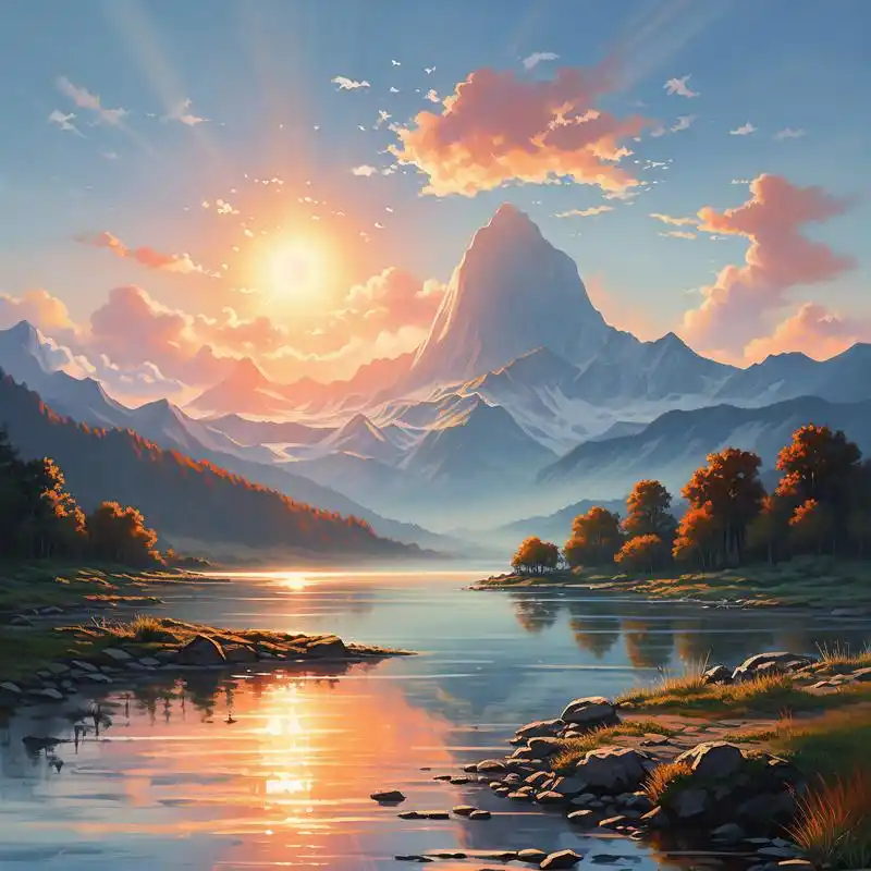 大自然风景头像92| 吉祥如意山水画面