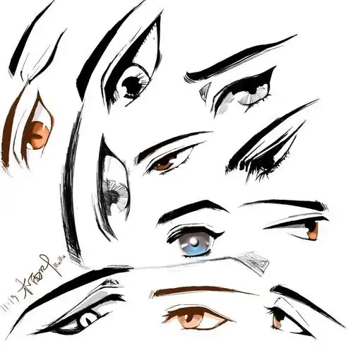 男孩子眼睛随手画