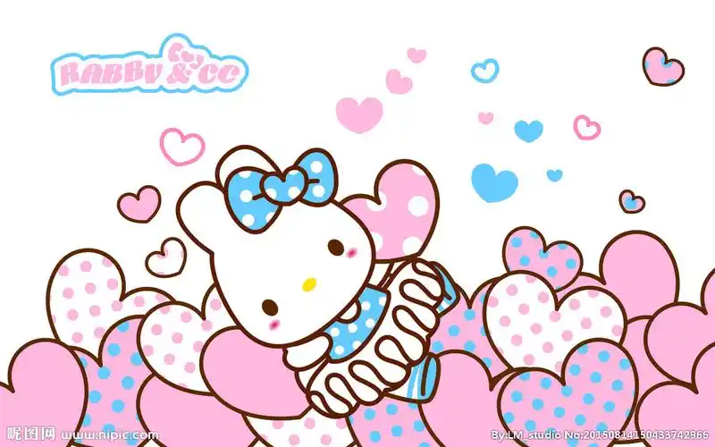 卡罗少女心满满哒粉萌壁纸设计图__动漫人物_动漫动画_设计图库_昵图