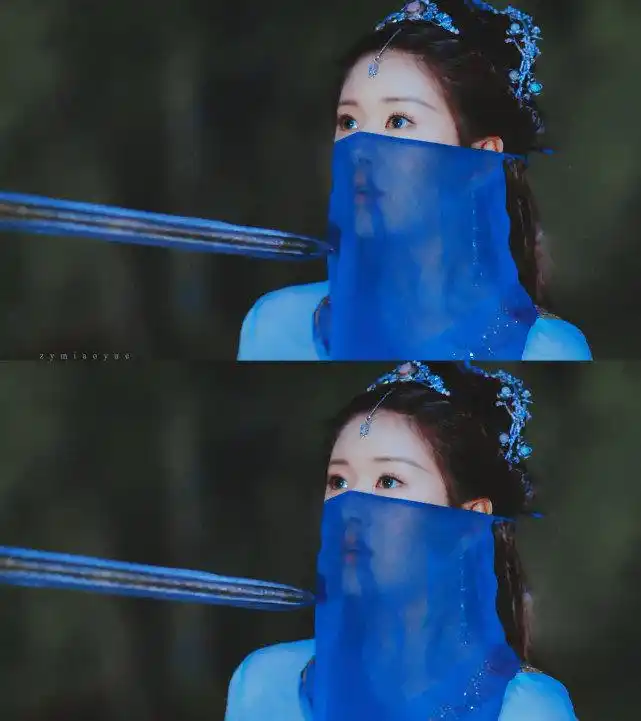 仙剑中紫萱戴面纱是美赵露思也戴面纱那完全就是倾国倾城