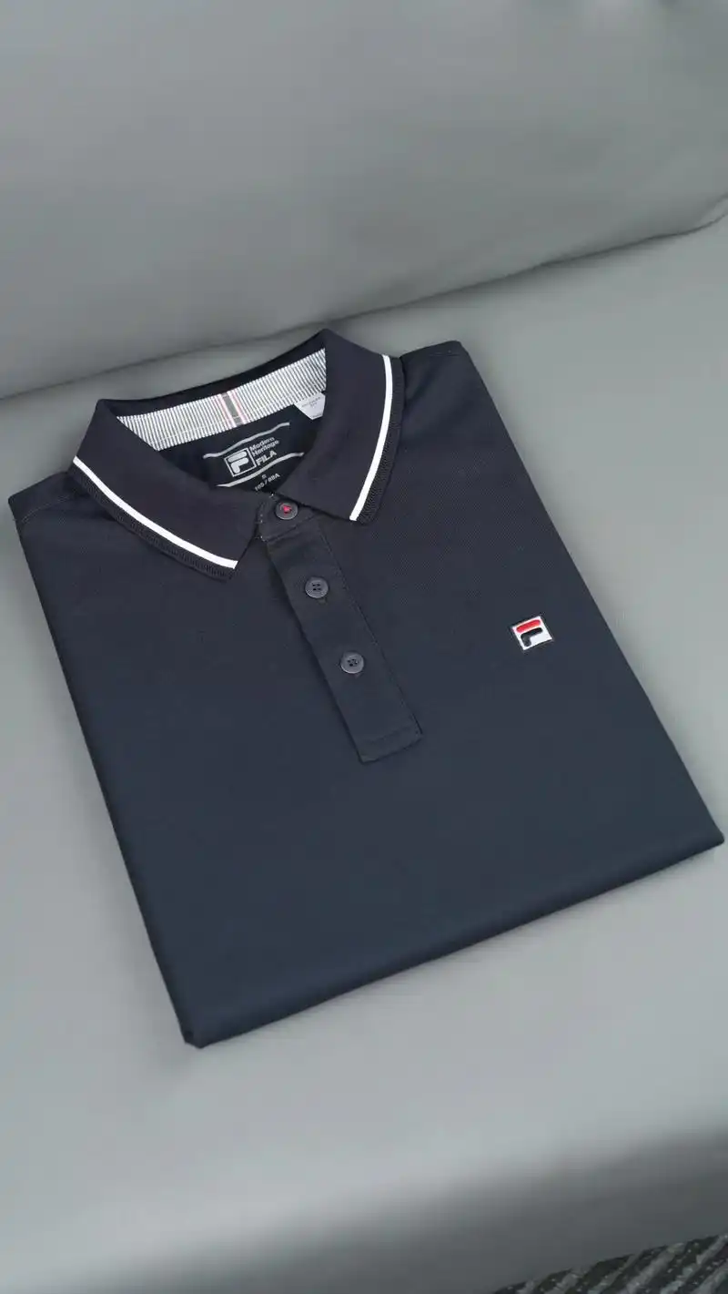 斐乐夏季新款商务polo,干干净净就一个彩标,商务版型,净版 - 抖音