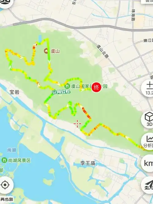 虞山徒步路线
