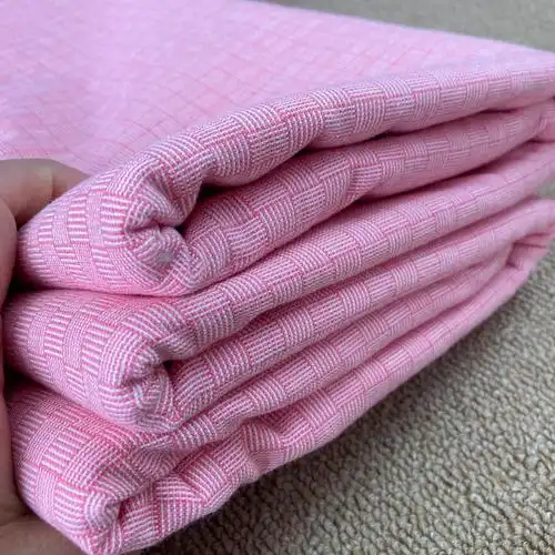 好货纯棉老粗粗布床单加厚加密小格子清新宿舍床单