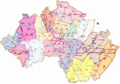 广安市16区地图