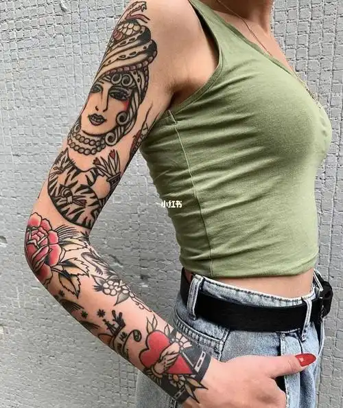 女生oldschool花臂分享