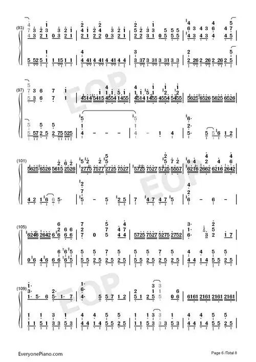 baby-青春猪头少年不会梦到兔女郎学姐ost双手简谱预览6