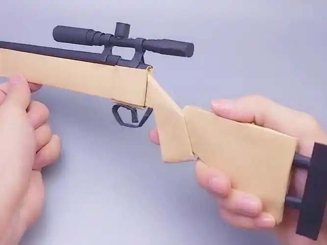 制作m24狙击枪折纸玩具好玩有趣的手工