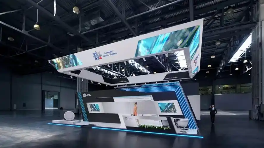 早安灵感8套科技感展台空间创意设计