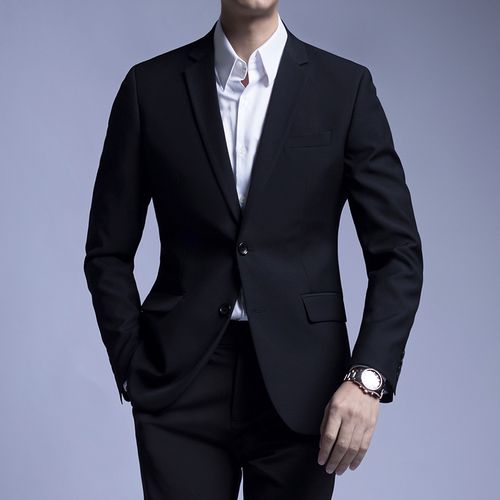 seno商务休闲西装男韩版单西帅气修身职业工作上班男士西服外套