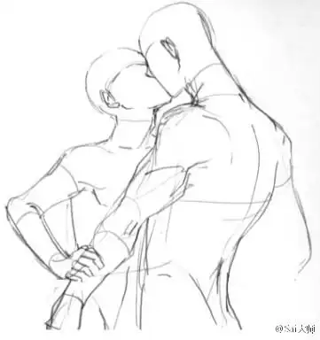 绘画学习# 给大家分享7种kiss的绘画不同姿势,画cp必备哟,码着练习