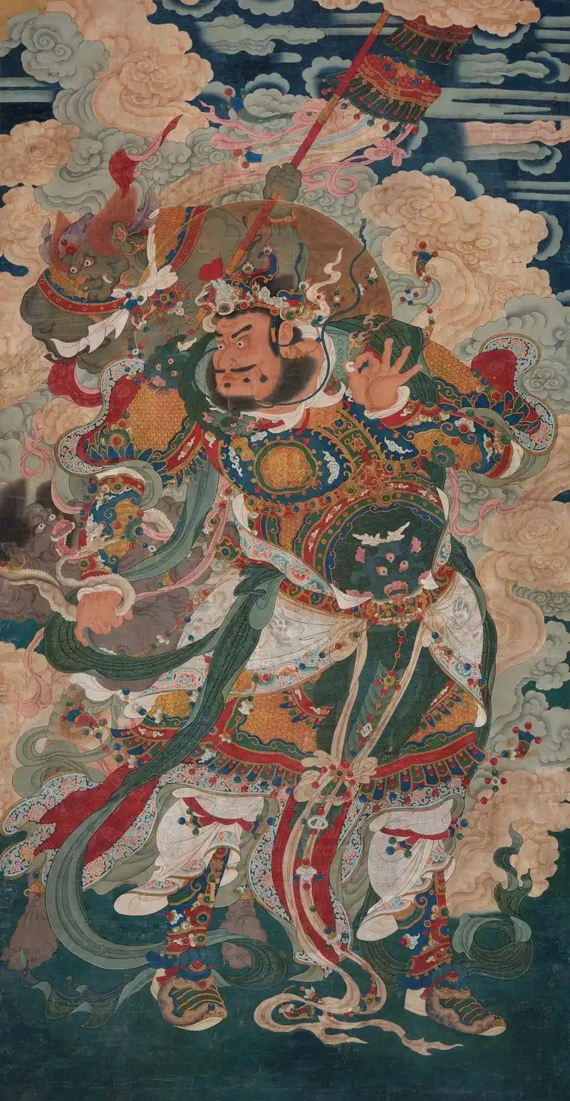 尊天王是佛教三千大千世界观中四大天王的大天王之一,魔家四将之一