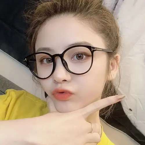 黑框眼镜女网红明星同款可配近视眼睛框镜架韩版潮时尚大框平光镜