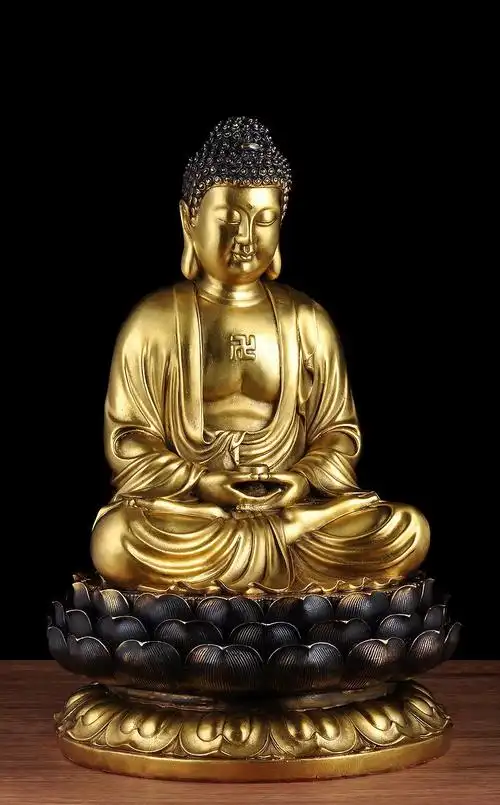 特大号纯铜大日如来佛像摆件居家供奉家用佛教创始人迦牟尼佛 50cm 坐