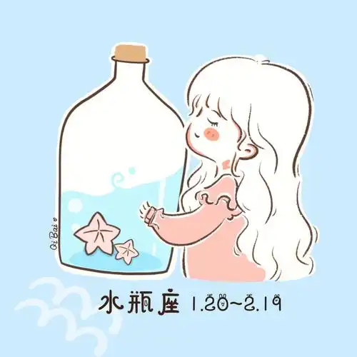 简笔画头像1099星座头像74水瓶座女孩