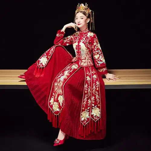 秀禾服新娘2019新款结婚敬酒服夏季薄款中式婚纱礼服和服禾服秀禾