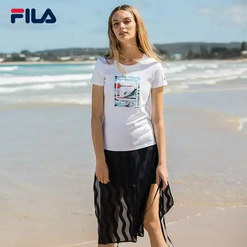 fila斐乐女2018夏季新品运动休闲短袖t恤|f11w828116f