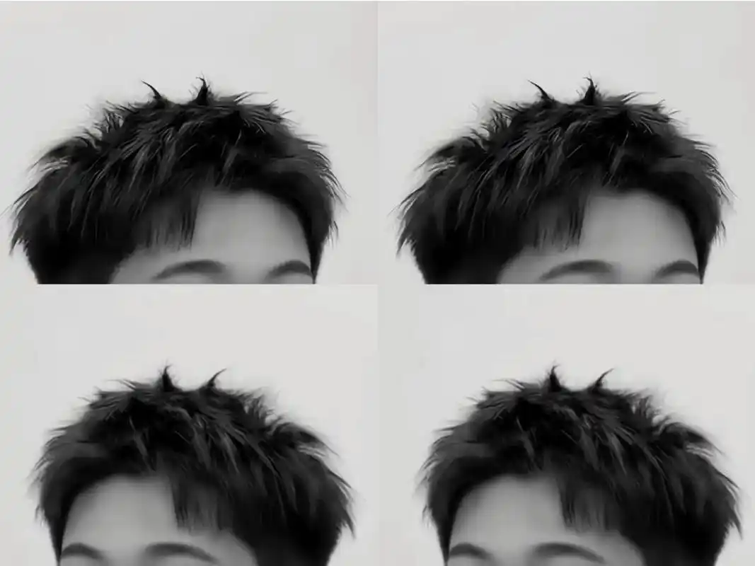 这是长一点的前刺发型,脸大额头高m字形发际线的救药,国字脸,方脸