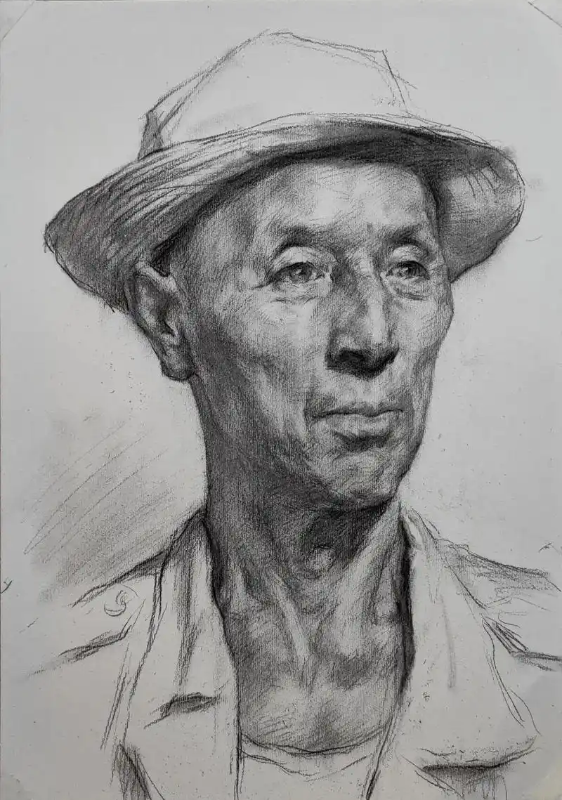 素描头像来一张#画画 #一起学画画 #人物肖像 #美术老师的 - 抖音