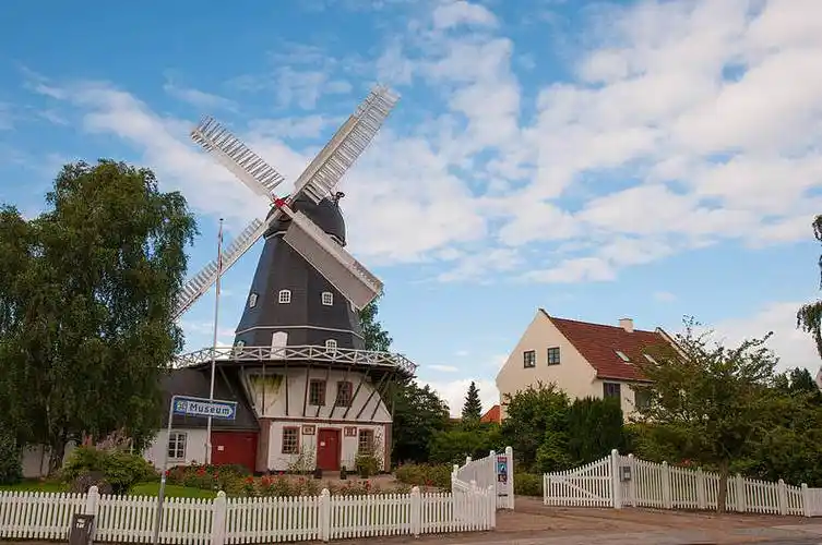 风车,城镇,丹麦_高清图片_全景视觉