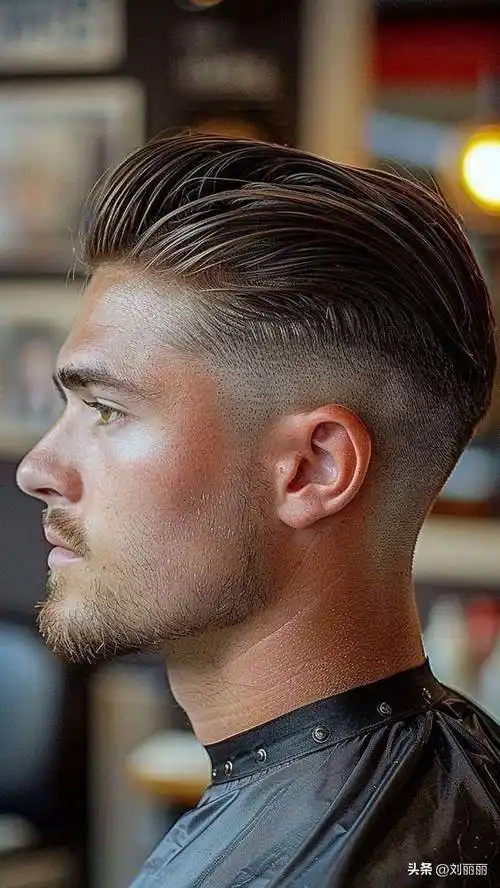 男人过了45岁,选两侧铲短头顶向后梳发型,时尚帅气很有派头