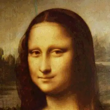 《蒙娜丽莎》头像特写