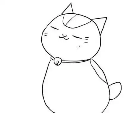 夏目友人帐猫咪老师简笔画教程 - 赛百科