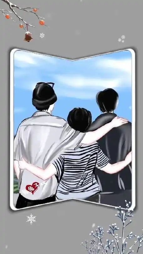 肖战晒与爸爸妈妈背影照# 67