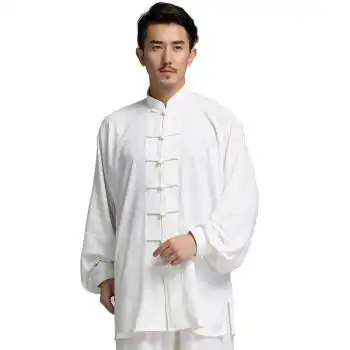 棉麻太极服装短袖太极服女春秋中国风夏天棉麻亚麻太极拳练功服男