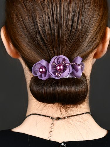 盘发器女头饰韩国懒人花朵蓬松百搭简约盘头发饰