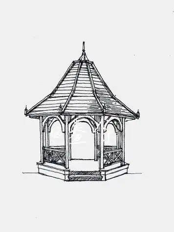古代漂亮小亭子简笔画 古代漂亮小亭子简笔画
