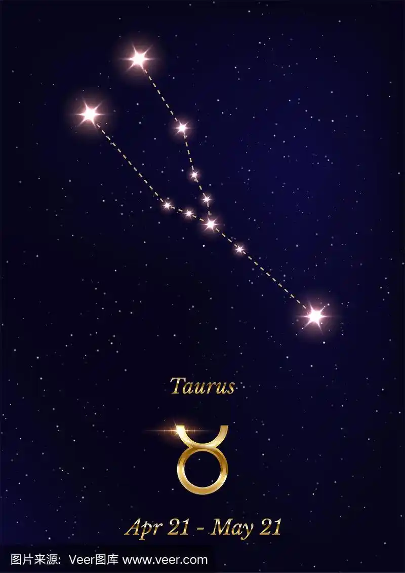 金牛座星座矢量海报模板