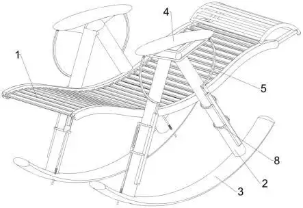 一种钟摆式持久型竹制摇椅的制作方法