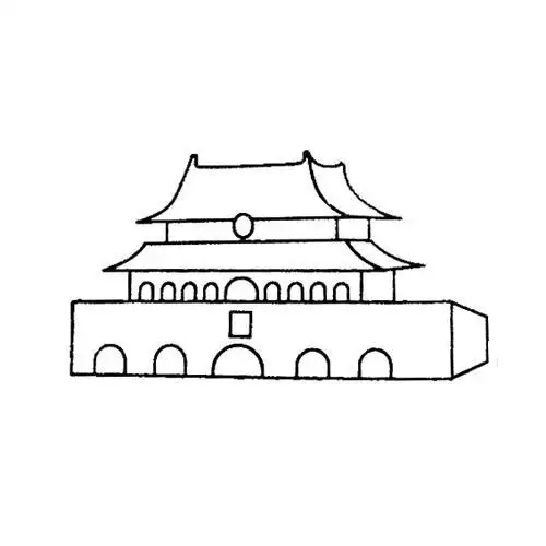 世界名城北京简笔画