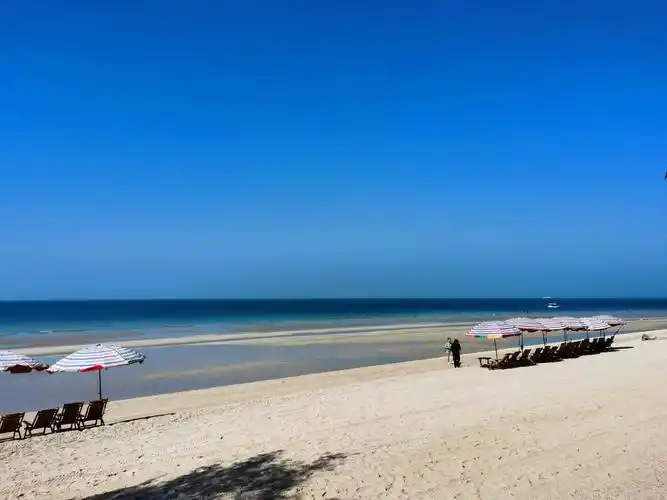 石螺口海滩位于涠洲岛西部海岸这里海水清澈海底有许多珊瑚沙滩宽阔厚