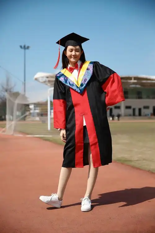 现货批发博士服 大学毕业礼服专业成人学士服垂布披肩绶带