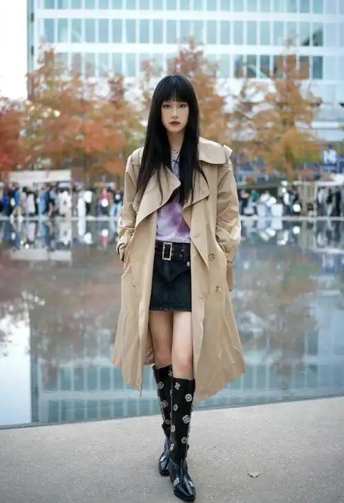 高筒靴如何搭配,高筒靴如何搭配好看(10组及膝高筒靴穿搭示范)