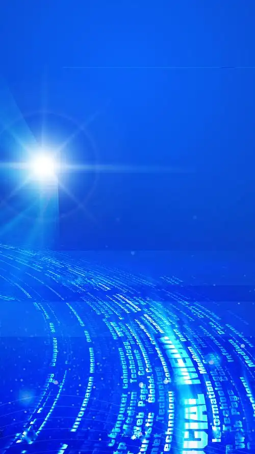 闪烁线条科技感蓝色背景h5背景素材免抠素材免费下载_觅元素51yuansu.