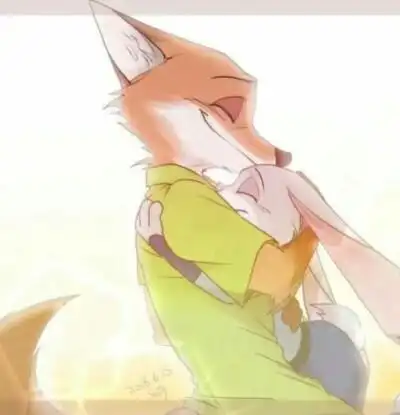 狐狸兔子情侣头像