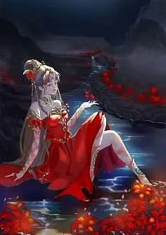 古风美女红色系