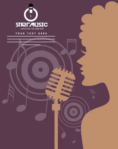 时尚音乐海报设计元素