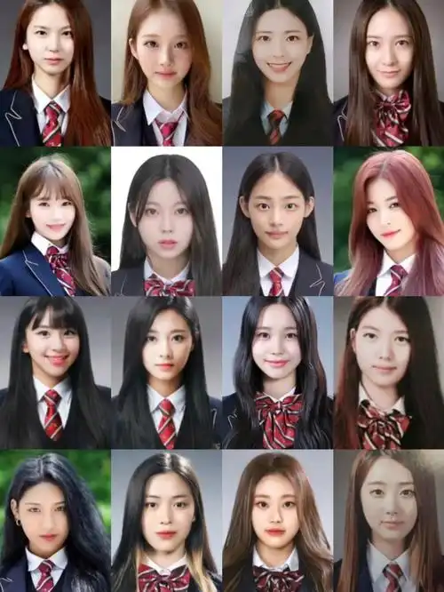 女爱豆们证件照