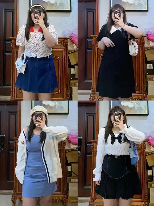 我是菠萝籽身高160体重140胸围92腰围98臀围110look.