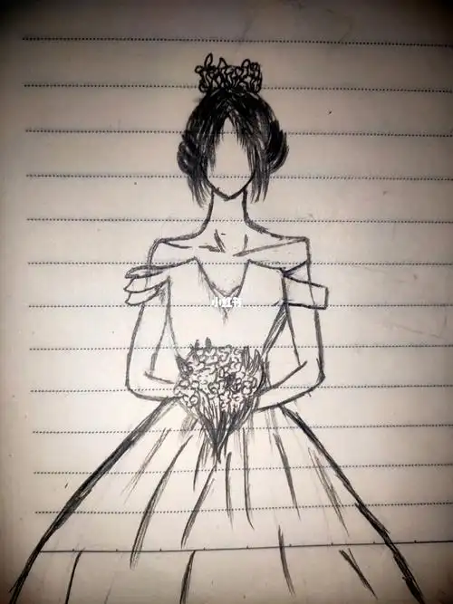 婚纱简笔画