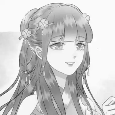 古风黑白漫画女生头像