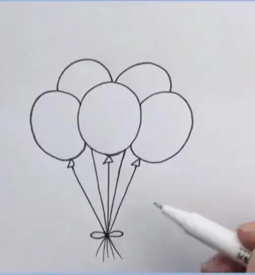 蓝天艺术幼儿园线上第8课小班绘画《画气球》