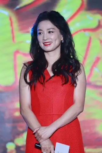 张庭卷发造型穿红裙酒窝迷人与陶虹同台似姐妹